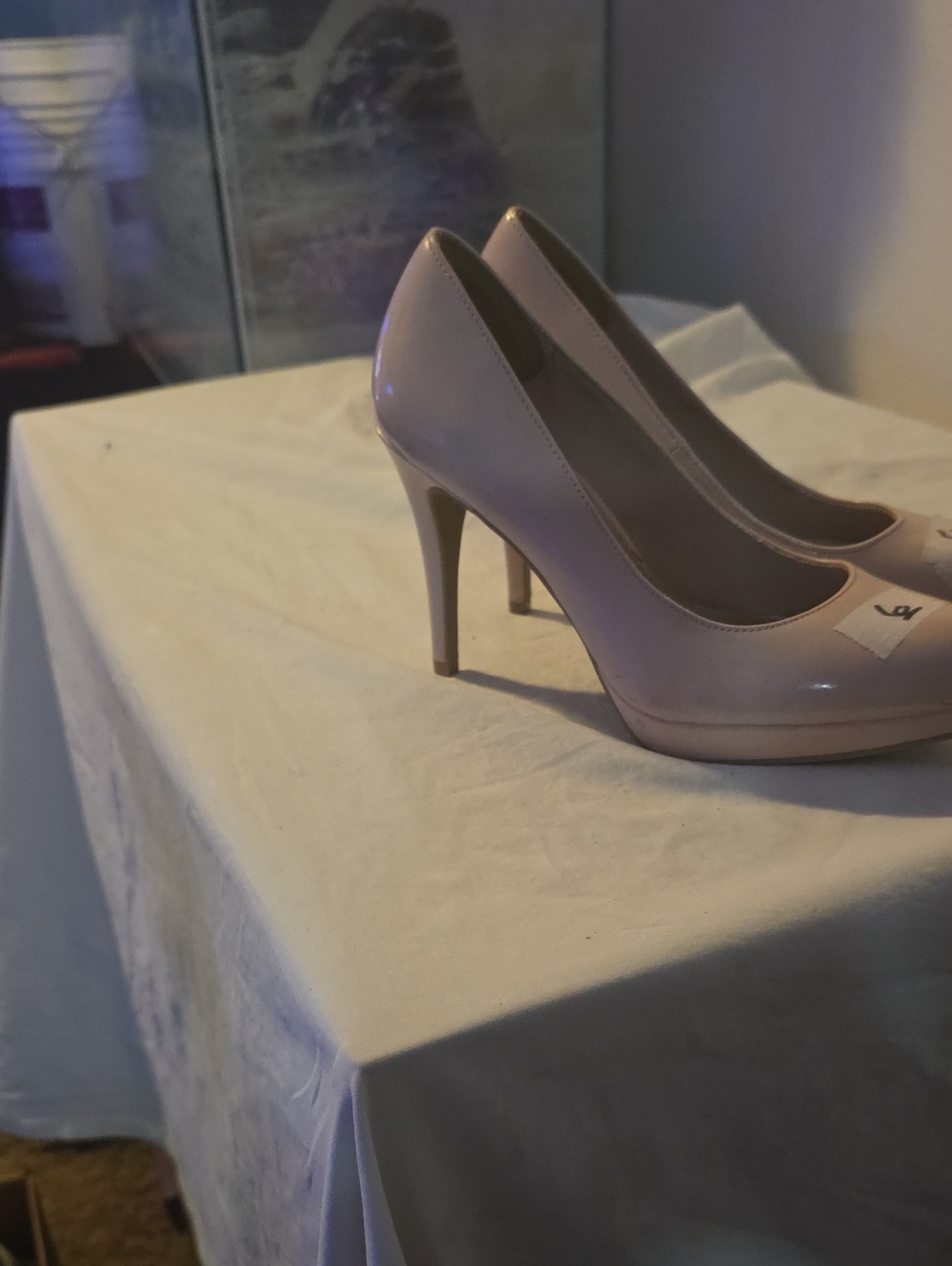 Classic Patent Blush High Heel Pumps - Elegant Rounded Toe